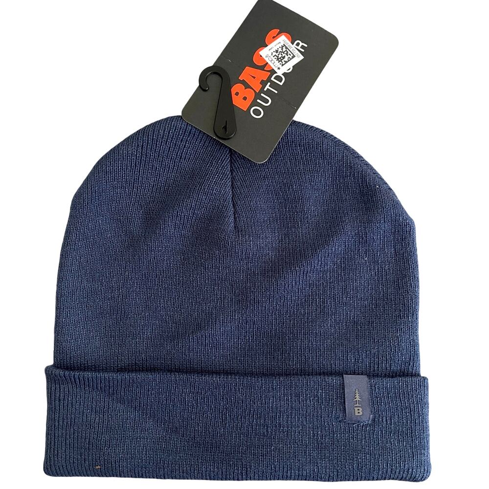 Bass Outdoor Men's Rib Knit Beanie Hat - Indigo Blue - One Size - NWT